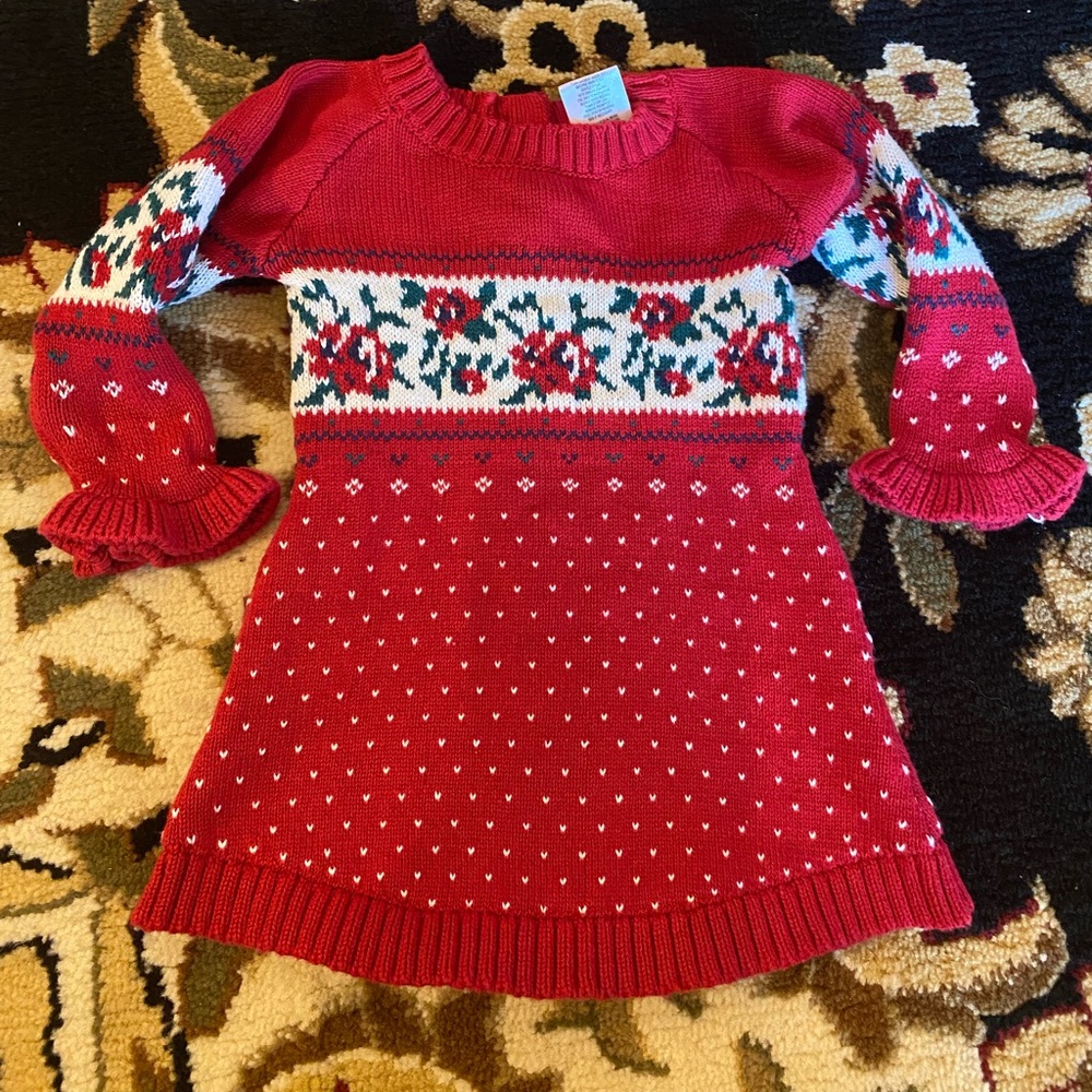 3-6M Nicole Miller Vibrant Red Knit Dress